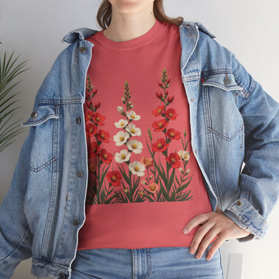 Wildflowers, Graphic T-Shirts for Women, Floral Shirt, Womens Short Sleeve, Ladies Graphic Tees #5123TTS