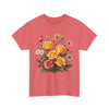 Wildflowers and Pink & Yellow Roses, Graphic T-Shirts for Women, Floral Shirt, Womens Short Sleeve, Ladies Graphic Tees #5137TTS