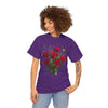 Wildflowers and Red Roses, Graphic T-Shirts for Women, Floral Shirt, Womens Short Sleeve, Ladies Graphic Tees #5131TTS