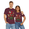 Wildflowers and Red Roses, Graphic T-Shirts for Women, Floral Shirt, Womens Short Sleeve, Ladies Graphic Tees #5128TTS