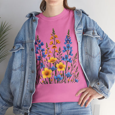 Wildflowers, Graphic T-Shirts for Women, Floral Shirt, Womens Short Sleeve, Ladies Graphic Tees #5121TTS
