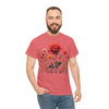 Wildflowers and a Red Rose, Graphic T-Shirts for Women, Floral Shirt, Womens Short Sleeve, Ladies Graphic Tees #5007TTS