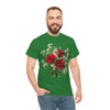 Wildflowers and Red Roses, Graphic T-Shirts for Women, Floral Shirt, Womens Short Sleeve, Ladies Graphic Tees #5127TTS