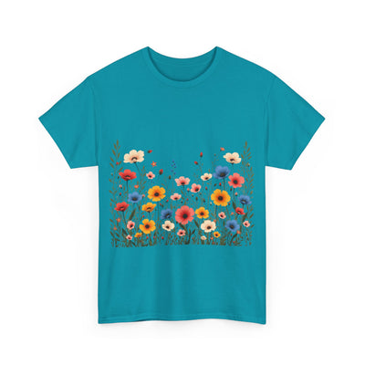 Wildflowers, Graphic T-Shirts for Women, Floral Shirt, Womens Short Sleeve, Ladies Graphic Tees #5106TTS