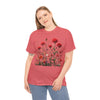 Wildflowers and Red Roses, Graphic T-Shirts for Women, Floral Shirt, Womens Short Sleeve, Ladies Graphic Tees #5035TTS