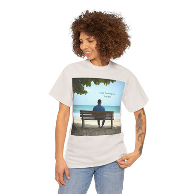 Have You Forgiven Your Ex?Man on Bench Looking at Waves, Forgiving T-Shirt, Forgiveness, Relationship Healing Top #5005STS