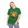 Wildflowers and Pink & Yellow Roses, Graphic T-Shirts for Women, Floral Shirt, Womens Short Sleeve, Ladies Graphic Tees #5143TTS