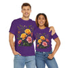 Wildflowers and Pink & Yellow Roses, Graphic T-Shirts for Women, Floral Shirt, Womens Short Sleeve, Ladies Graphic Tees #5149TTS