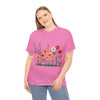 Wildflowers, Graphic T-Shirts for Women, Floral Shirt, Womens Short Sleeve, Ladies Graphic Tees #5115TTS