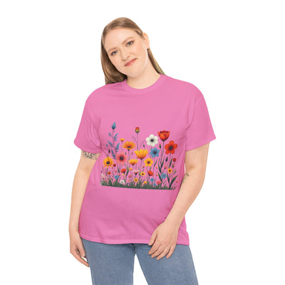 Wildflowers, Graphic T-Shirts for Women, Floral Shirt, Womens Short Sleeve, Ladies Graphic Tees #5115TTS