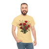 Wildflowers and Red Roses, Graphic T-Shirts for Women, Floral Shirt, Womens Short Sleeve, Ladies Graphic Tees #5131TTS