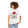 Wildflowers and a Red Rose, Graphic T-Shirts for Women, Floral Shirt, Womens Short Sleeve, Ladies Graphic Tees #5007TTS