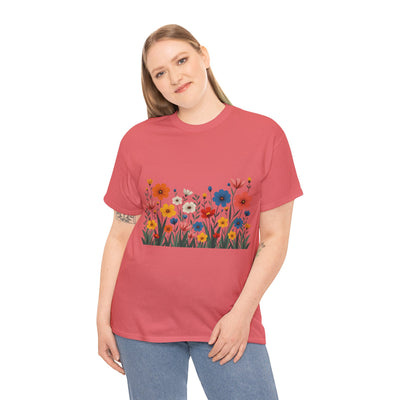 Wildflowers, Graphic T-Shirts for Women, Floral Shirt, Womens Short Sleeve, Ladies Graphic Tees #5112TTS