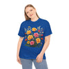 Wildflowers and Pink & Yellow Roses, Graphic T-Shirts for Women, Floral Shirt, Womens Short Sleeve, Ladies Graphic Tees #5142TTS