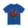 Wildflowers and Red Roses, Graphic T-Shirts for Women, Floral Shirt, Womens Short Sleeve, Ladies Graphic Tees #5131TTS