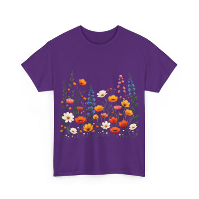 Wildflowers, Graphic T-Shirts for Women, Floral Shirt, Womens Short Sleeve, Ladies Graphic Tees #5110TTS
