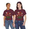 Wildflowers and Red Roses, Graphic T-Shirts for Women, Floral Shirt, Womens Short Sleeve, Ladies Graphic Tees #5128TTS