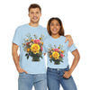 Wildflowers and Pink & Yellow Roses, Graphic T-Shirts for Women, Floral Shirt, Womens Short Sleeve, Ladies Graphic Tees #5143TTS