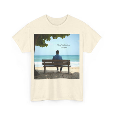 Have You Forgiven Your Ex?Man on Bench Looking at Waves, Forgiving T-Shirt, Forgiveness, Relationship Healing Top #5005STS