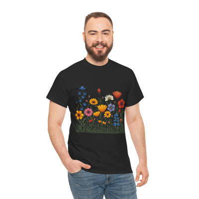 Wildflowers, Graphic T-Shirts for Women, Floral Shirt, Womens Short Sleeve, Ladies Graphic Tees #5116TTS