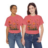 Wildflowers and Orange Roses, Graphic T-Shirts for Women, Floral Shirt, Womens Short Sleeve, Ladies Graphic Tees #5046TTS