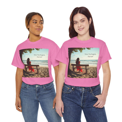 Have You Forgiven Your Ex?Woman on Bench Looking at Waves, Forgiving T-Shirt, Forgiveness, Relationship Healing Top #5002STS