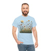 Wildflowers and White Roses, Graphic T-Shirts for Women, Floral Shirt, Womens Short Sleeve, Ladies Graphic Tees #5041TTS