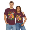 Wildflowers and Pink & Yellow Roses, Graphic T-Shirts for Women, Floral Shirt, Womens Short Sleeve, Ladies Graphic Tees #5144TTS