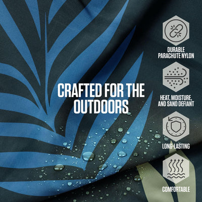 VENTURE 4TH Family-Size Beach Blanket: Sandproof, Waterproof, Lightweight & Compact. Includes Stakes and Carry Bag. 7x8 feet XL Navy Turtle