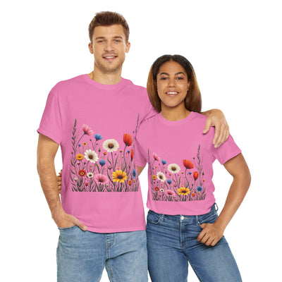 Wildflowers, Graphic T-Shirts for Women, Floral Shirt, Womens Short Sleeve, Ladies Graphic Tees #5109TTS