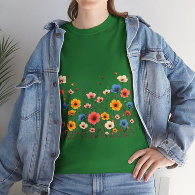 Wildflowers, Graphic T-Shirts for Women, Floral Shirt, Womens Short Sleeve, Ladies Graphic Tees #5106TTS
