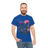Wildflowers and Pink/Violet Roses, Graphic T-Shirts for Women, Floral Shirt, Womens Short Sleeve, Ladies Graphic Tees #5101TTS