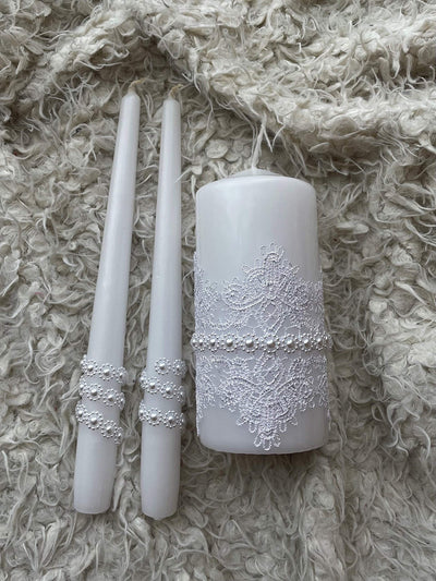 Magik Life Unity Candle Set for Wedding - Wedding Unity Set for Reception and Ceremony - Candle Sets - 6 Inch Pillar and 2 * 10 Inch Tapers