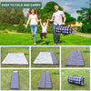 Picnic Blankets Outdoor Blanket Waterproof, 80''x80'' Extra Large Beach Blanket Sandproof Foldable Machine Washable, Vintage Gingham Picnic Mat Grass Lawn Park Family Camping Party Music Festival