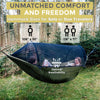 Miztli Camping Hammock -Portable Hammock w/Spacious Net & Tree Straps w/Adjutable Loops,Double or Single Hammock for Outdoor, Hiking, and Travel