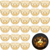 30 Pcs Tea Light Candle Holders Votive Candle Holders Crystal Tealight Holder Bowl Candle Stands Decorative Jewel Candle Centerpiece for Wedding Party Home Table Decor(Gold)