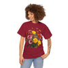 Wildflowers and Pink & Yellow Roses, Graphic T-Shirts for Women, Floral Shirt, Womens Short Sleeve, Ladies Graphic Tees #5138TTS