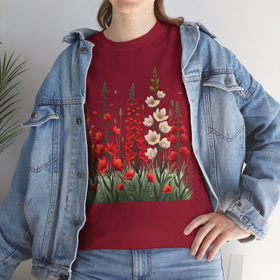 Wildflowers, Graphic T-Shirts for Women, Floral Shirt, Womens Short Sleeve, Ladies Graphic Tees #5122TTS