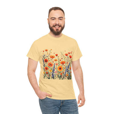 Wildflowers, Graphic T-Shirts for Women, Floral Shirt, Womens Short Sleeve, Ladies Graphic Tees #5105TTS