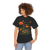 Wildflowers and Orange Roses, Graphic T-Shirts for Women, Floral Shirt, Womens Short Sleeve, Ladies Graphic Tees #5046TTS