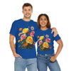 Wildflowers and Pink & Yellow Roses, Graphic T-Shirts for Women, Floral Shirt, Womens Short Sleeve, Ladies Graphic Tees #5148TTS