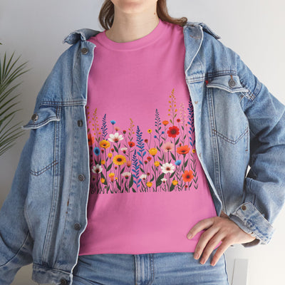 Wildflowers, Graphic T-Shirts for Women, Floral Shirt, Womens Short Sleeve, Ladies Graphic Tees #5107TTS