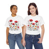 Wildflowers and Red Roses, Graphic T-Shirts for Women, Floral Shirt, Womens Short Sleeve, Ladies Graphic Tees #5034TTS