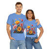 Wildflowers and Pink & Yellow Roses, Graphic T-Shirts for Women, Floral Shirt, Womens Short Sleeve, Ladies Graphic Tees #5147TTS