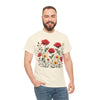 Wildflowers and Red Roses, Graphic T-Shirts for Women, Floral Shirt, Womens Short Sleeve, Ladies Graphic Tees #5034TTS