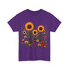 Sunflowers & Wildflowers, Graphic T-Shirts for Women, Floral Shirt, Womens Short Sleeve, Ladies Graphic Tees #5154TTS