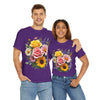 Wildflowers and Pink & Yellow Roses, Graphic T-Shirts for Women, Floral Shirt, Womens Short Sleeve, Ladies Graphic Tees #5145TTS