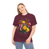 Wildflowers and Pink & Yellow Roses, Graphic T-Shirts for Women, Floral Shirt, Womens Short Sleeve, Ladies Graphic Tees #5138TTS