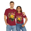 Wildflowers and Pink & Yellow Roses, Graphic T-Shirts for Women, Floral Shirt, Womens Short Sleeve, Ladies Graphic Tees #5143TTS