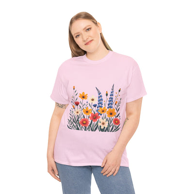 Wildflowers, Graphic T-Shirts for Women, Floral Shirt, Womens Short Sleeve, Ladies Graphic Tees #5111TTS